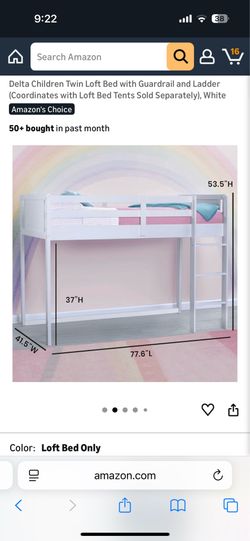 Twin size loft bed