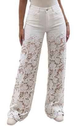 New XS size denim lace pants $10