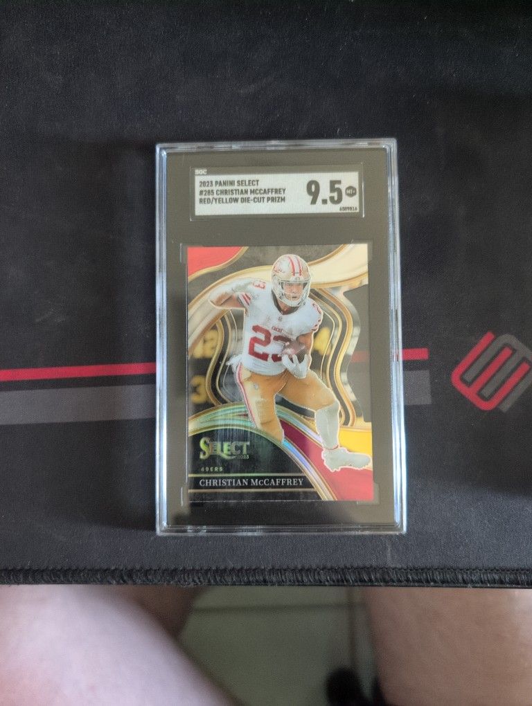 23- Panini Select Color Match Die Cut Christian McCaffrey 