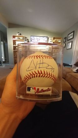 Austin Hedges signed ball