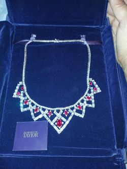 Elizabeth Taylor 6.40cttw Legacy Of Love Simulated Ruby Necklace 16inch