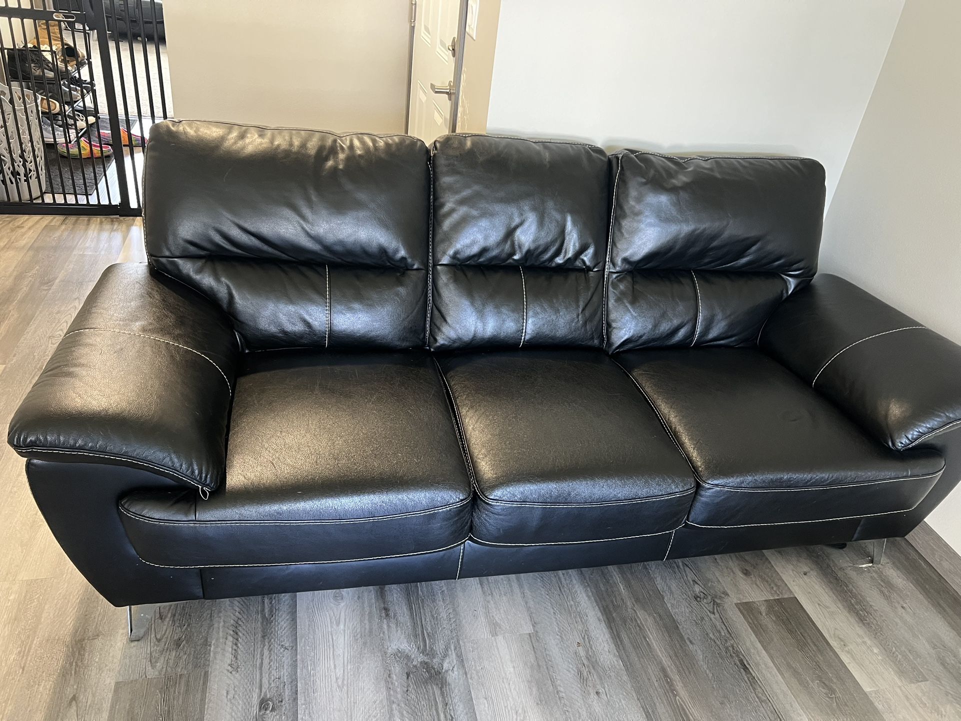 Black Leather Couch