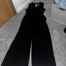 Brand New Torrid Black Glitter Jumpsuit – Size 0 (12/L)