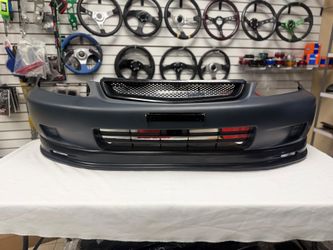 1(contact info removed) For Honda Civic Bumper 1(contact info removed) Cover polyurethane lip & grill included