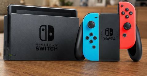 Nintendo Switch w/ Dock, Case + Wireless Controller
