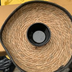 Woven Sauce And Chip Tray Ceramic Center Bowl