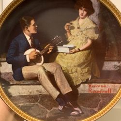 Norman Rockwell “Pondering On The Porch” Edition  Plate