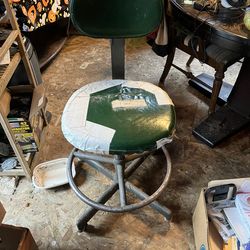 Vintage Metal Reclining Wheeled Chair For Restoration