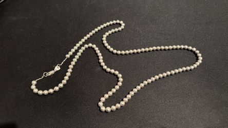 925 Silver signed Beaded Ball/Bead Chain Necklace with Lobster Clasp 30inch Men/Women
