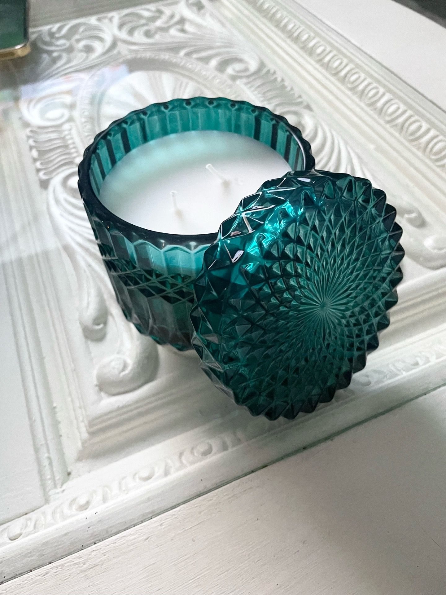 Decorative Glass Candle (Blue Agave, New) โ MUST GO ASAP!