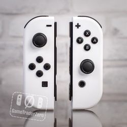 2 New White Joycons For Nintendo Switch 