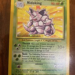 Pokemon Nidoking Base Set Vintage Holo 11/102 MP/LP