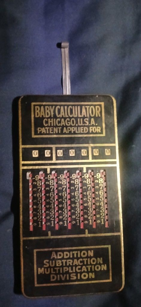 Vintage Baby Calculator Machine Co. USA Vest Pocket Adding Machine