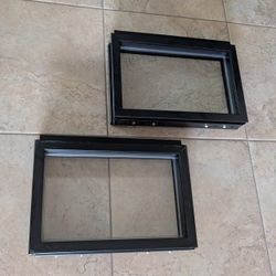2 New Windows 12" X 18" X 3" Black Fixed 