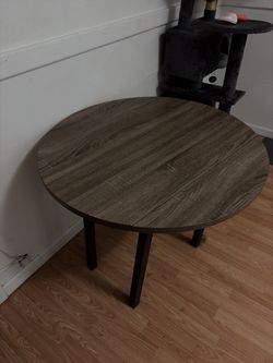Modern Round Drop-Leaf Dining Table + 2 FREE Chairs