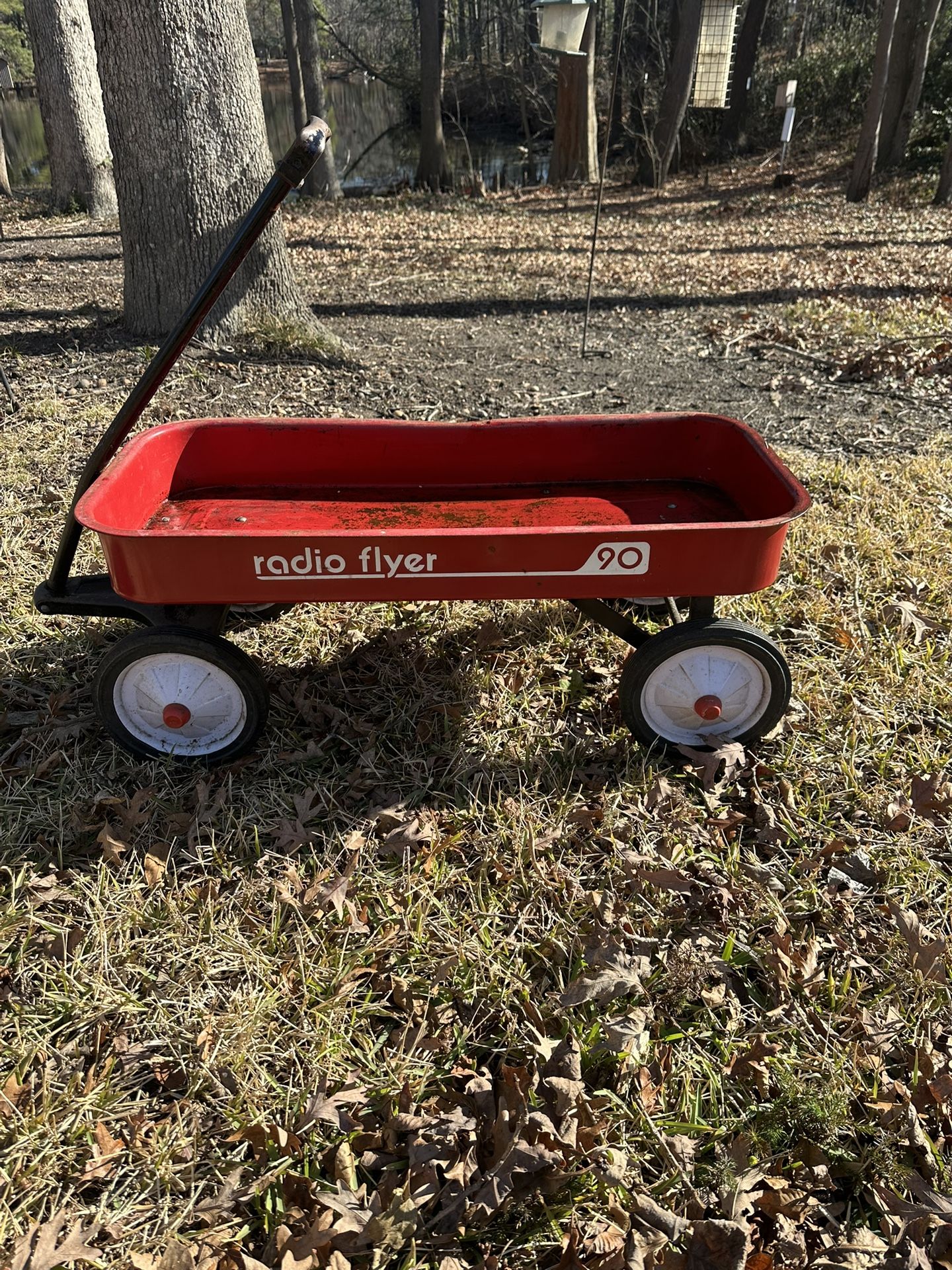 Beautiful Vintage 90 Red Wagon