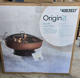 BRAND NEW Origin 21 30" Wide Steel Round Portable Wood Burning Fire Pit