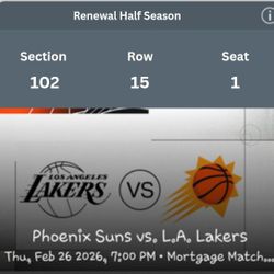 Phoenix Suns Vs Los Angeles Lakers 