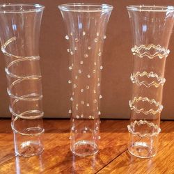 NEW In BOX Set Of 6 Stemless Champagne Flutes