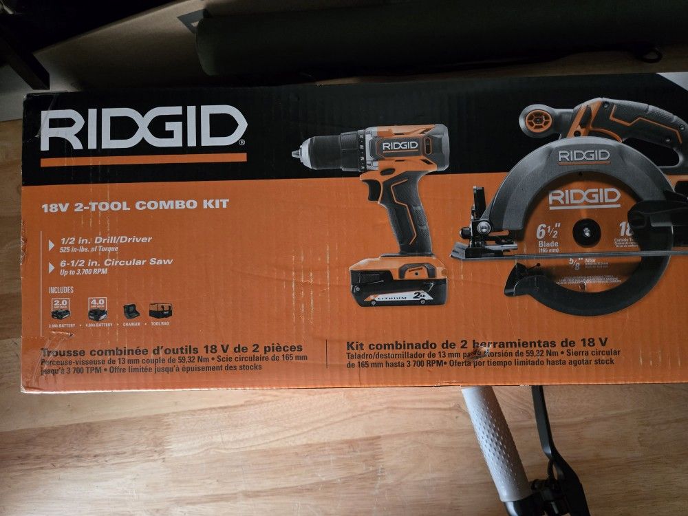 Ridgid 2 Tool Combo Kit New