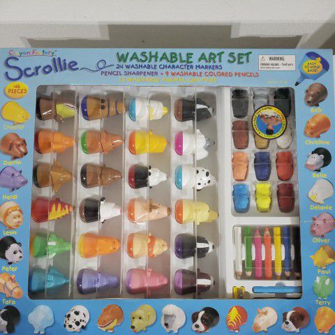 crayon factory scrollie washable art set