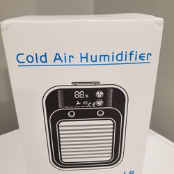 NEW L8 Cold Air Humidifier a compact ivory white personal cooling misting fan 500ml TANK Home Office