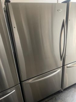 Whirlpool Bottom Freezer Stainless Refrigerator Fridge
