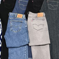 Men’s Levis 501’s and 559’s