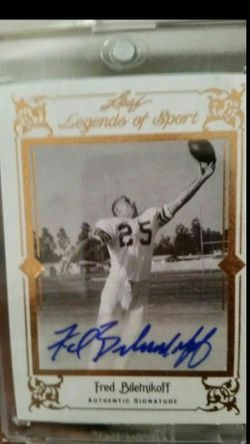 Fred biletnikoff auto card
