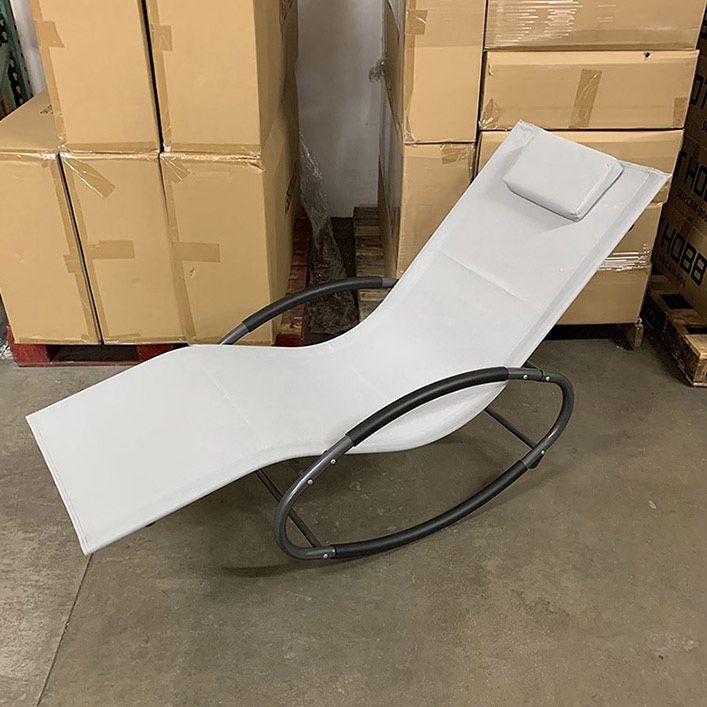 (NEW) $45 Zero Gravity Rocking Chair Outdoor Patio Lounge Chair Recline Rocker w/ Detachable Pillow 