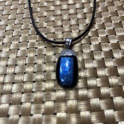 Glass Art Necklace, Hand Made