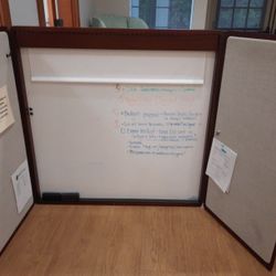 Office Wall Multi Purpose 3 In 1 White Board, Cork Boards And Projector Screen