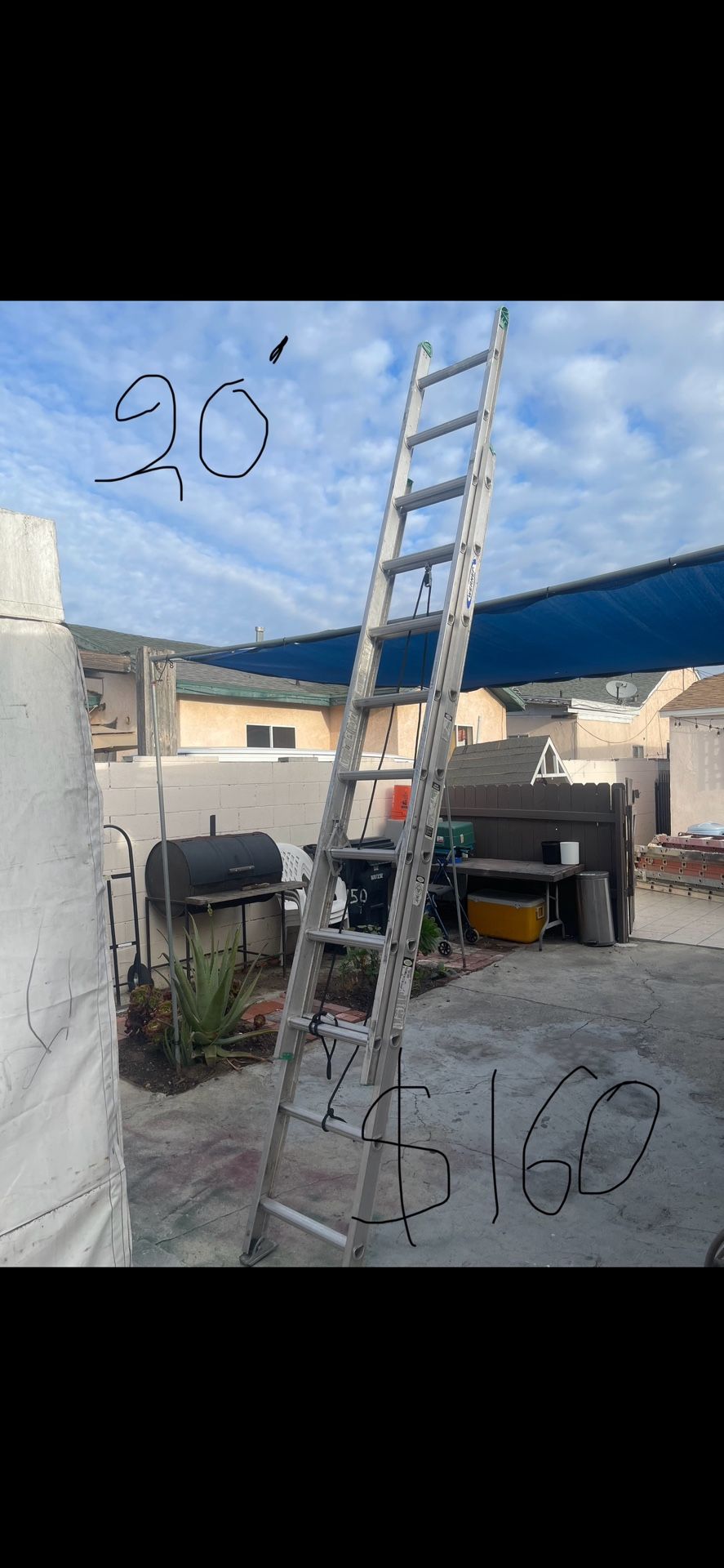 Excellent Condition, 16 Feet And More Sizes Available Aluminum Ladders