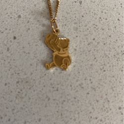 Gold Plated  Winnie The Pooh Necklace
