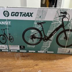 GOTRAX Adult Transit 27.5 Step Through Electric Hybrid Bike 