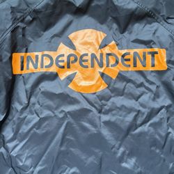  INDEPENDENT OGBC ORIGINAL BAR CROSS LEGACY BLACK WINDBREAKER JACKET