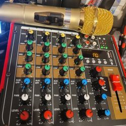 Professional MIXER WITH UHF WIRELESS MICROPHONES 