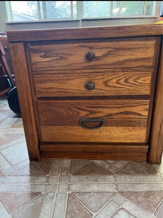 End Table And Vanity Mirror