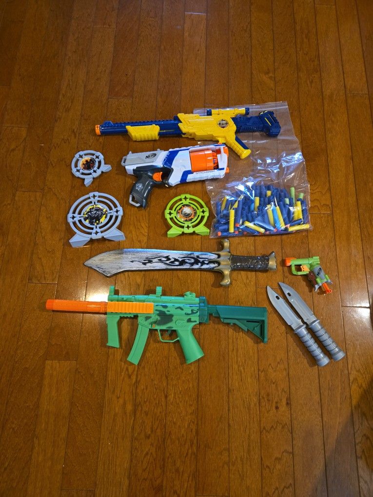 Nerf guns.