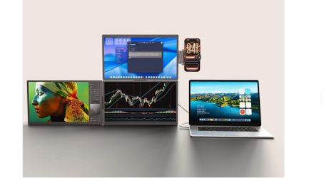 External triple monitor 18,5”system - modular and portable - new