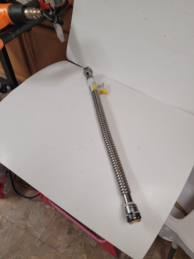 SharkBite
1 in. Push-to-Connect X 1
in. FIP x 24 in. Corrugated
Stainless Steel Water
Softener Connector