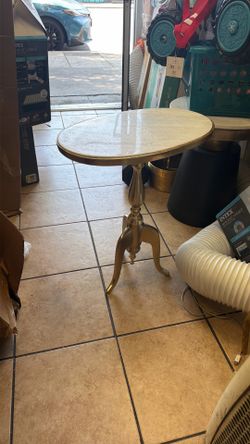 Marble Accent Table Gold