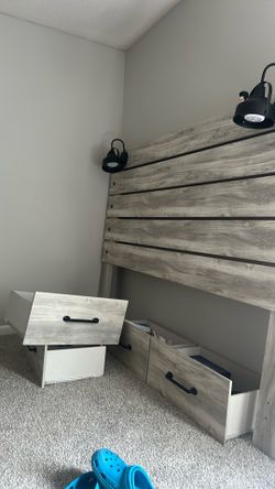 King size storage bed