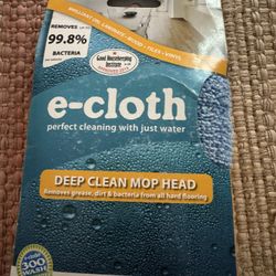 e-cloth Deep Clean Mop Head Removes 99.8% Bacteria - Clean With Just Water New