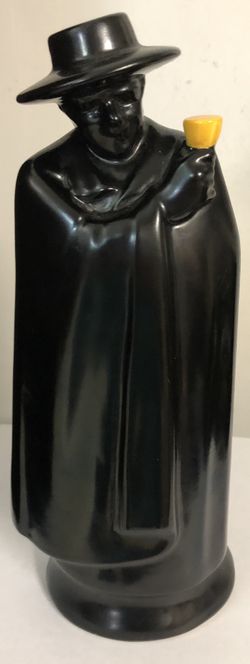 Vintage 1930’s Royal Dalton Zorro liquor bottle collectible.