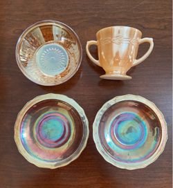 Carnival glass & Anchor Hocking