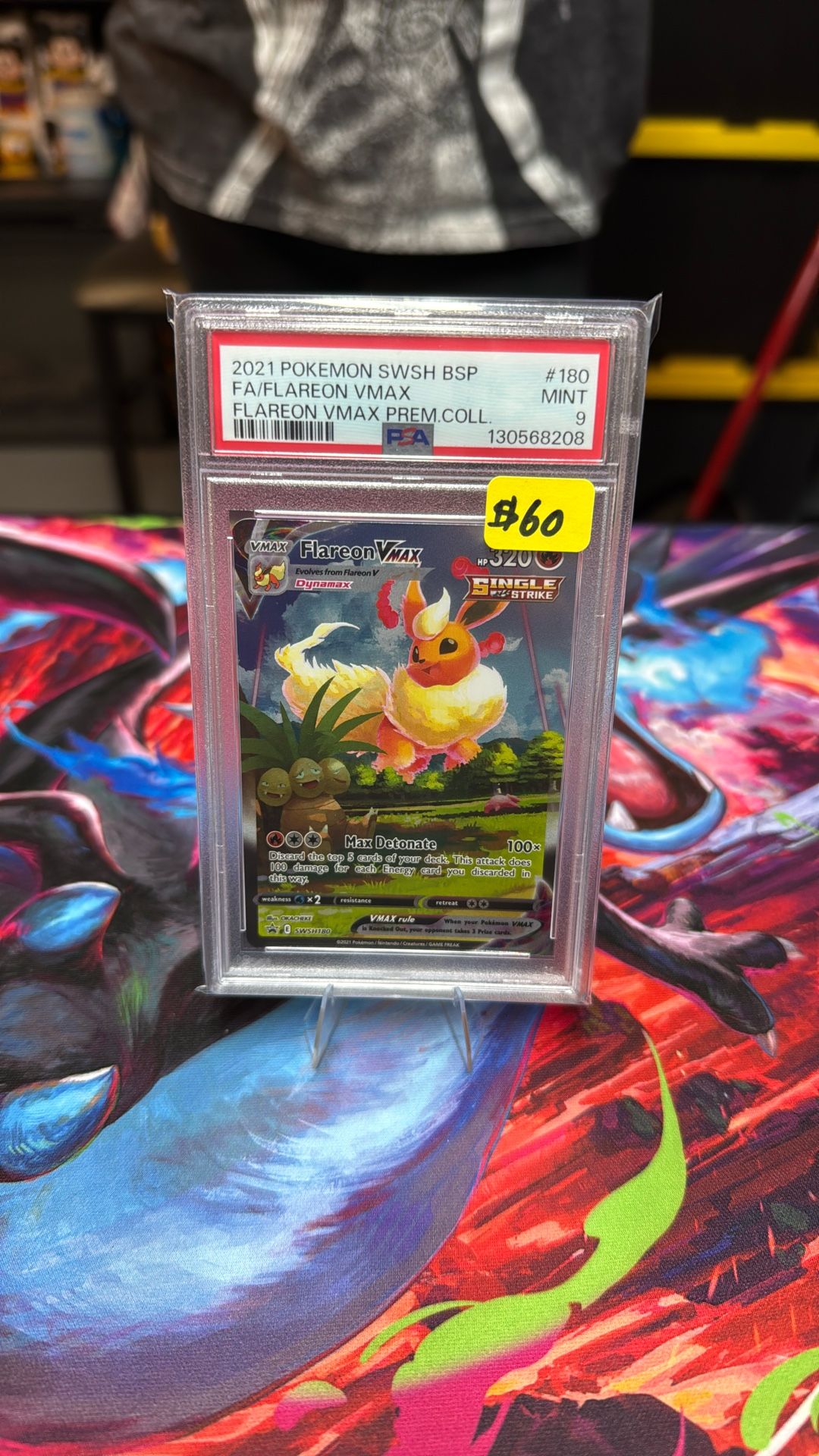 PSA 9 2021 POKEMON SWSH BSP FA/FLAREON VMAX PREM.COLL
