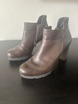 paul green brown ankle boots size 8
