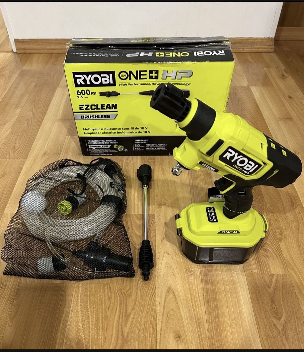RYOBI ONE+ HP 18V Brushless EZClean 600 PSI 0.7 GPM Cordless Cold Water Power Cleaner (Tool Only)