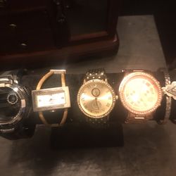 4-Watch’s And 1-Silver Bracelet 